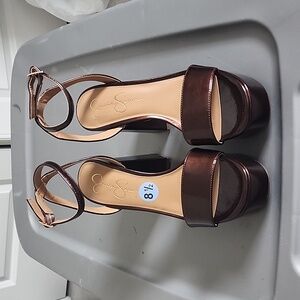Jessica Simpson Brown Platform Sandals